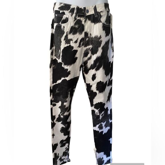 WEWOREWHAT Black & White Skinny Denim Jeans - Picture 2 of 6